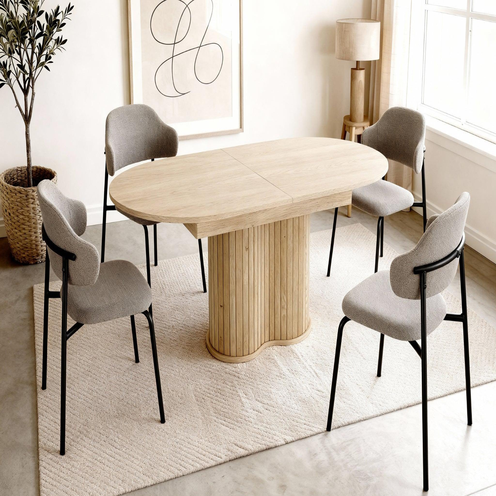 Voir la diapositive 4 : CASANOVA PARIS KAYLA - Lot de 4 chaises pieds en métal