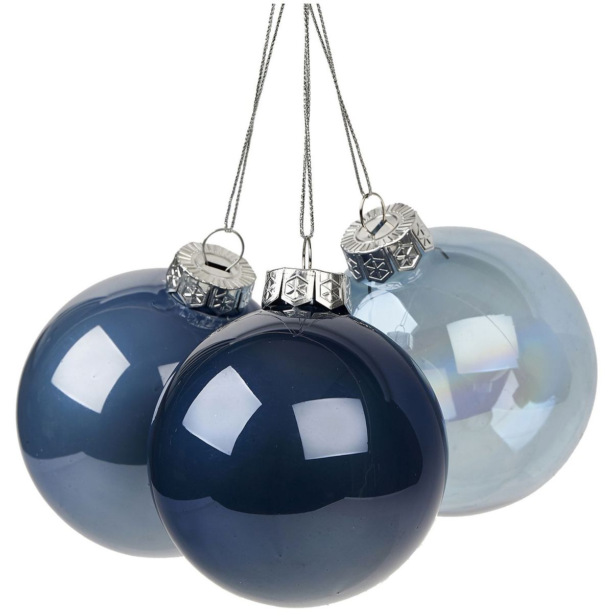ACTUEL Lot 8 boules de noël en verre Ø 8 cm cuivre