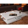 Voir la diapositive 1 : VIDAXL Table basse 3 etageres blanc brillant