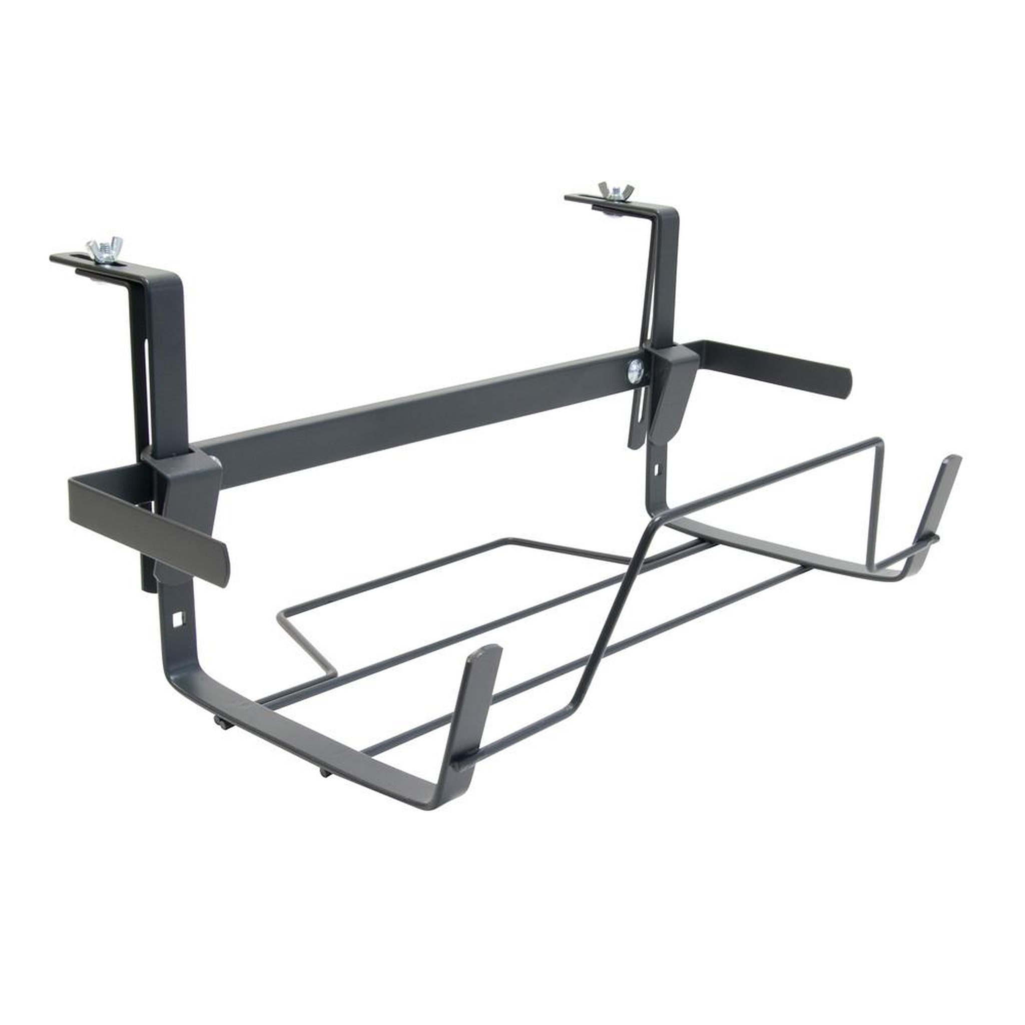 CENTRALE BRICO Support jardinière extensible anthracite - 44 à 65x18 cm - acier époxy