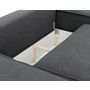 Voir la diapositive 4 : BEST MOBILIER Enma - canapé d'angle réversible 4 places convertible avec coffre en tissu texturé