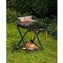 Voir la diapositive 1 : GARDENSTAR Barbecue charbon de bois pliable en acier 60,5x82x70 cm