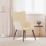 VIDAXL Chaise de relaxation Creme Tissu