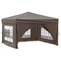 Voir la diapositive 3 : VIDAXL Tente de reception pliable avec parois Taupe 3x3 m