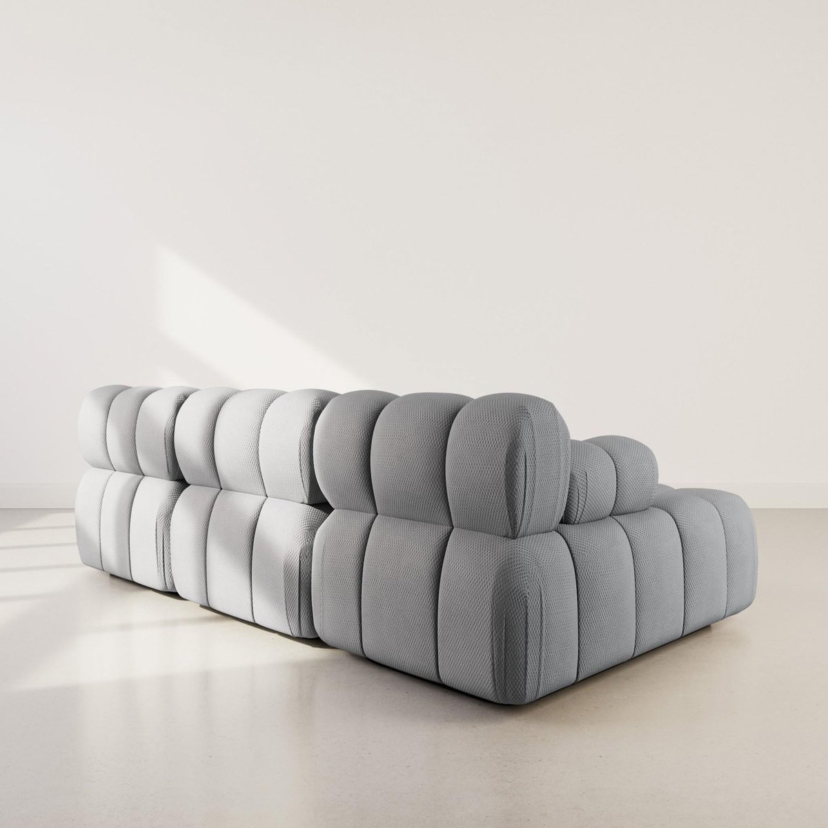 LISA DESIGN Ruby - canapé modulable d'angle gauche 4 places en velours texturé