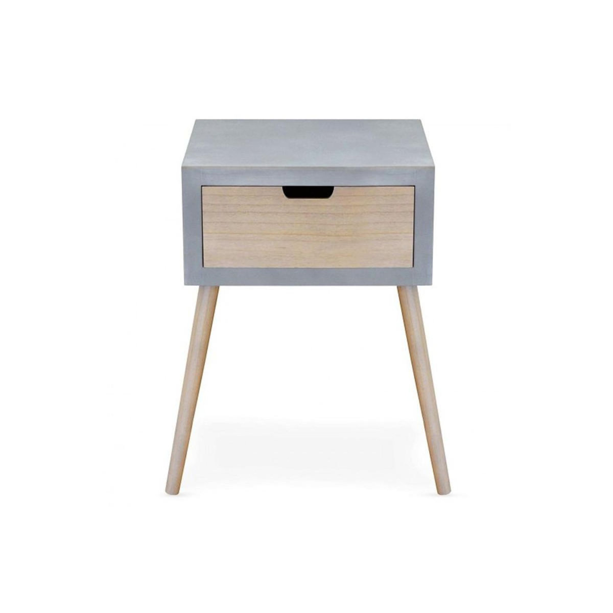 Paris Prix Table de Chevet Scandinave 1 Tiroir  Kim  60cm Gris