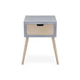 Voir la diapositive 2 : Paris Prix Table de Chevet Scandinave 1 Tiroir  Kim  60cm Gris