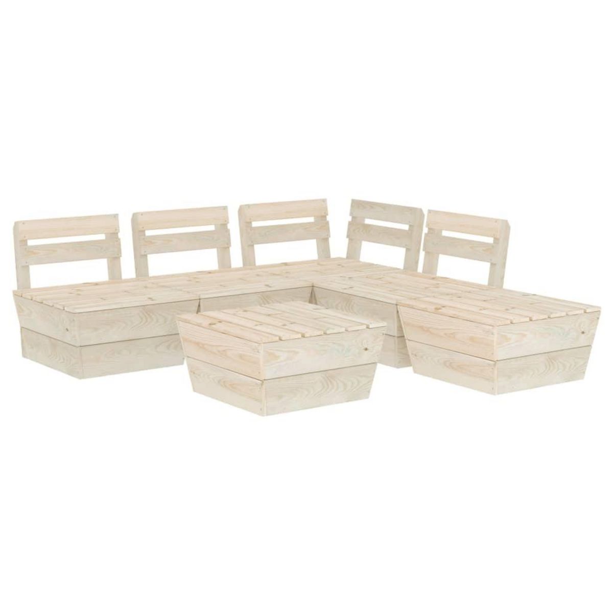VIDAXL Salon de jardin palette 6 pcs Bois d'epicea impregne