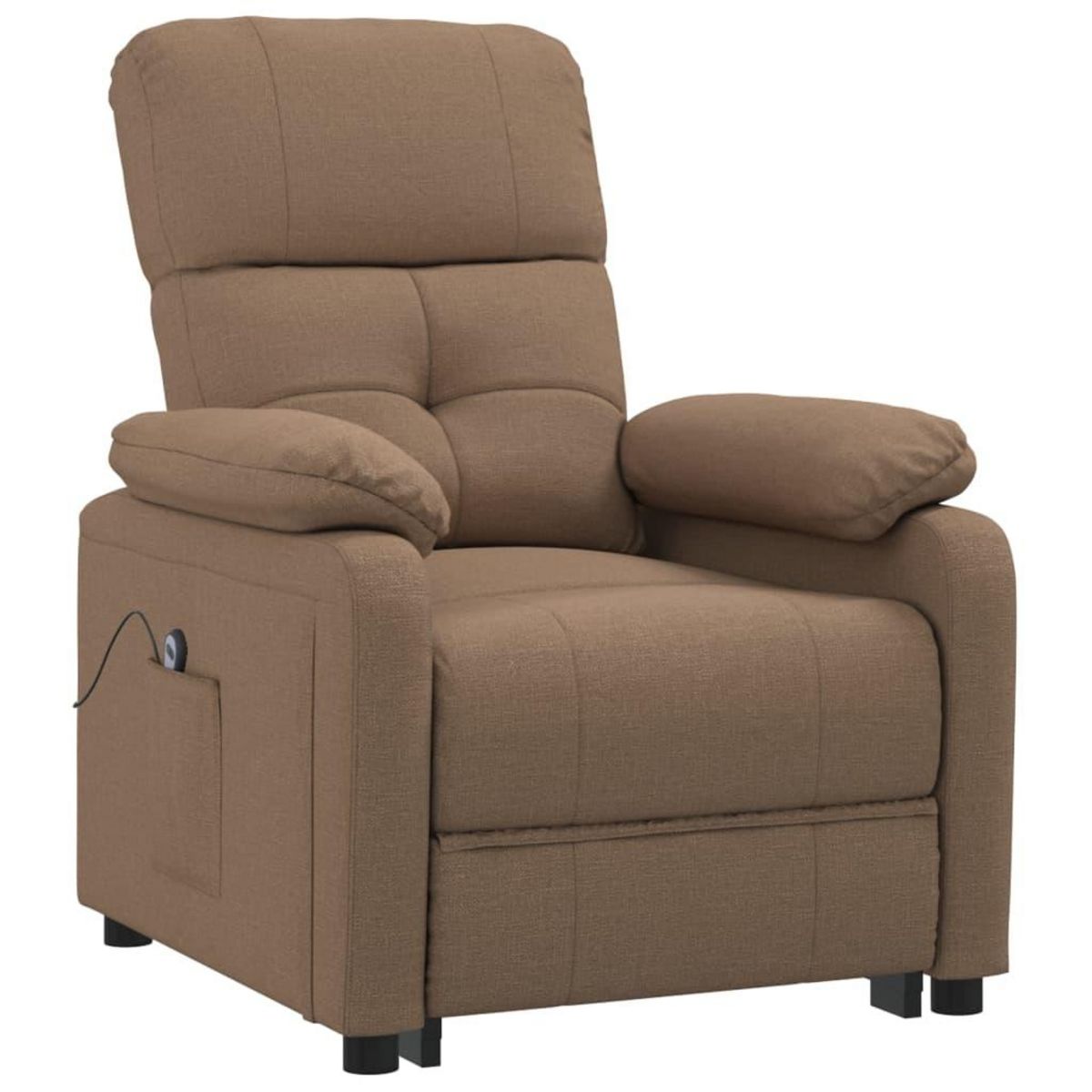 VIDAXL Fauteuil inclinable electrique Marron Tissu