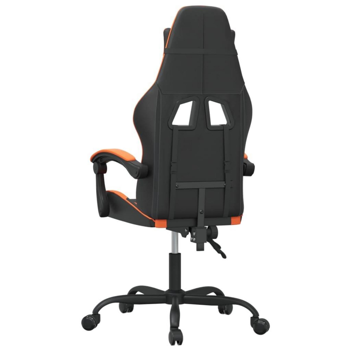 VIDAXL Chaise de jeu pivotante Noir et orange Similicuir