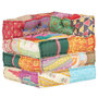 Voir la diapositive 5 : VIDAXL Pouf modulaire Patchwork Tissu