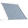 Voir la diapositive 3 : VIDAXL Auvent retractable 100x150 cm Bleu et blanc