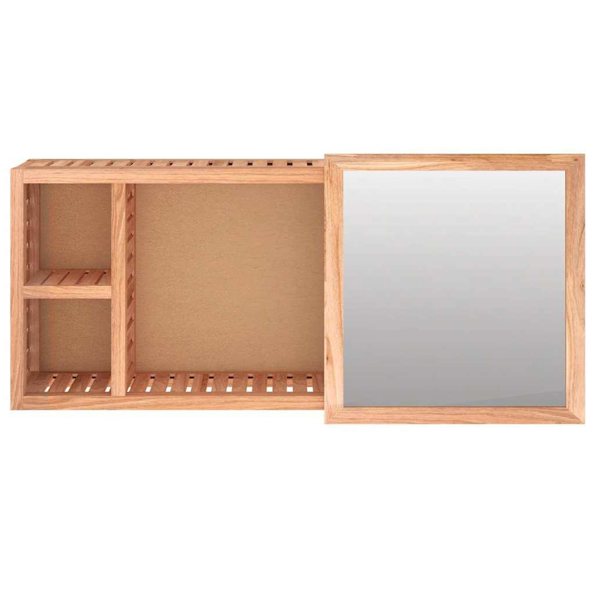 Voir la diapositive 4 : VIDAXL Armoire a miroir 80x17x34 cm bois massif de noyer