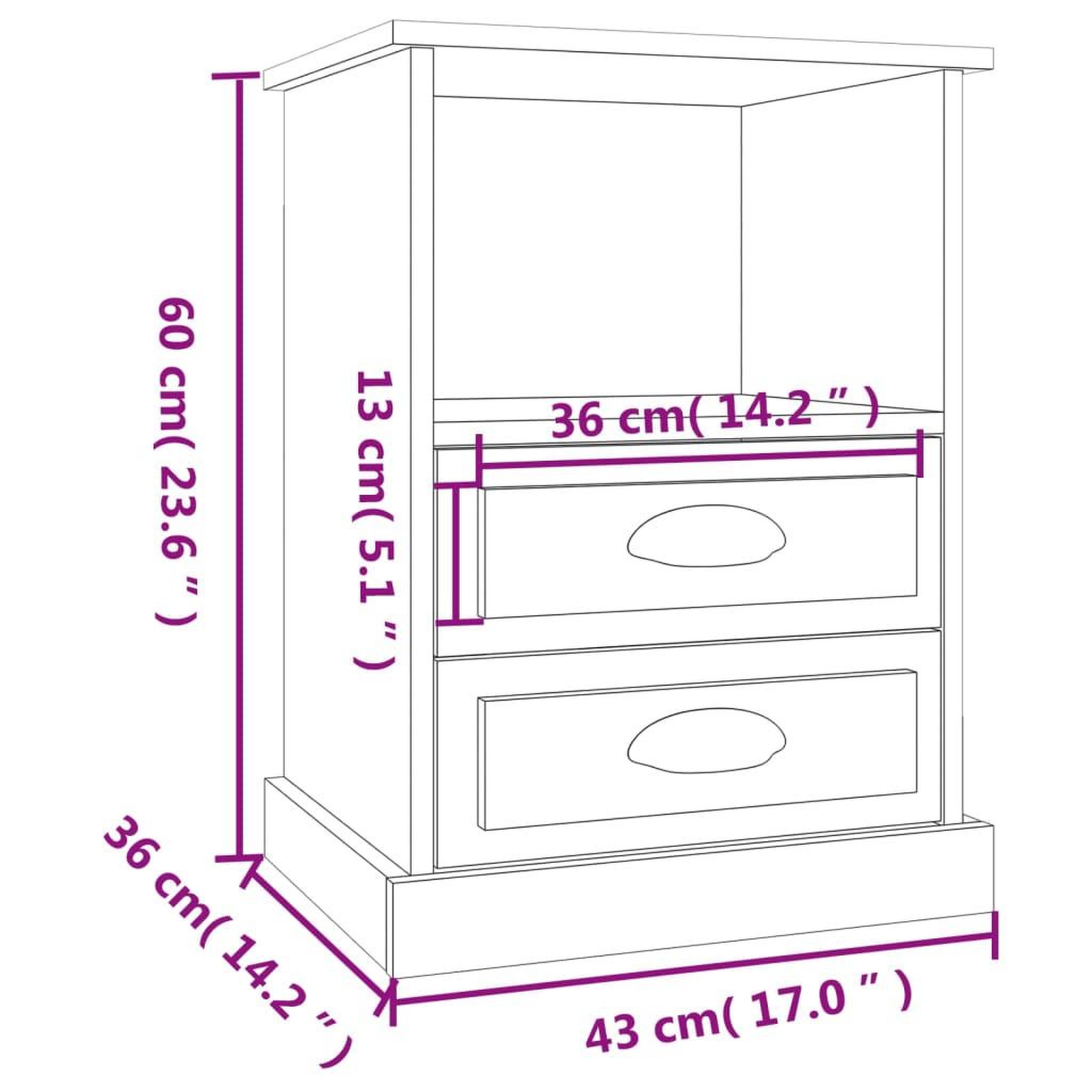 Voir la diapositive 6 : VIDAXL Table de chevet blanc brillant 43x36x60 cm