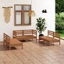 Voir la diapositive 1 : VIDAXL Salon de jardin 6 pcs Marron miel Bois de pin massif