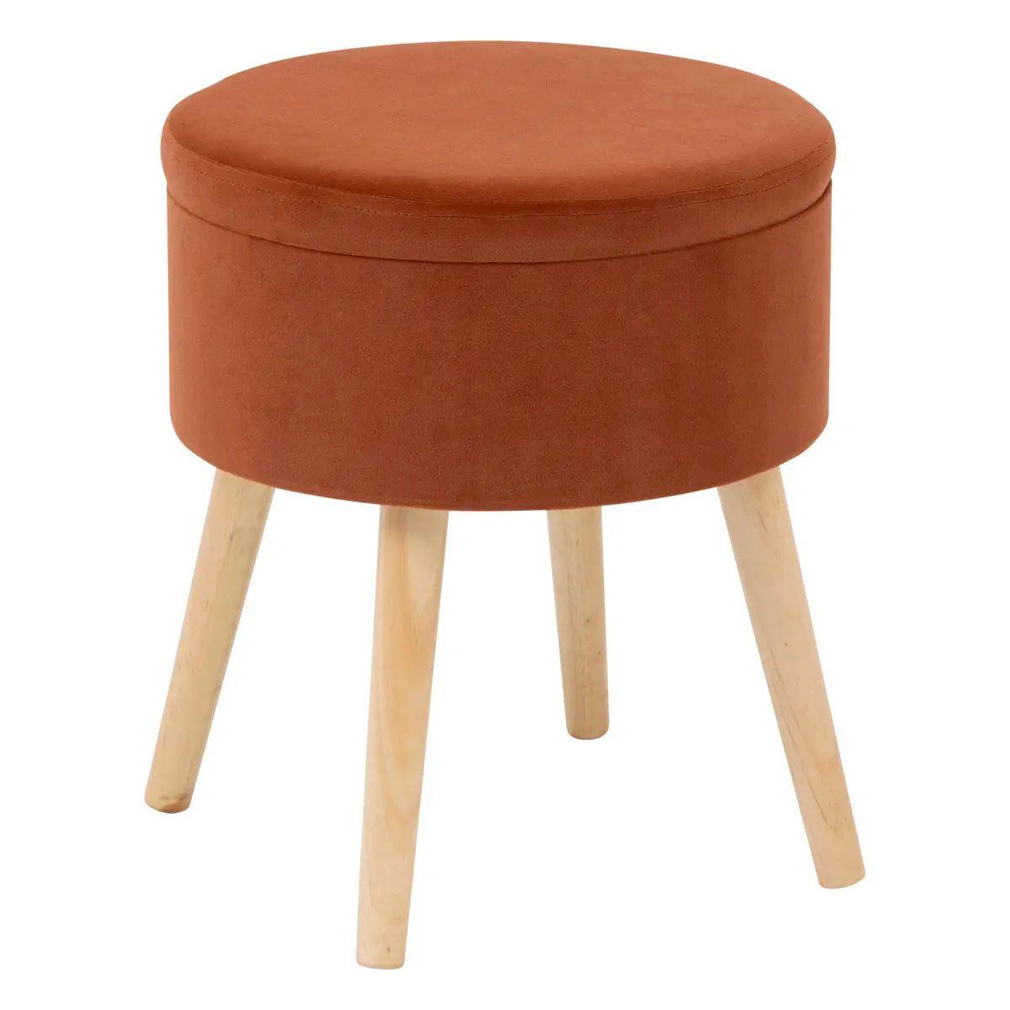 ATMOSPHERA Tabouret coffre scandinave  tess  44cm ambre