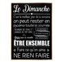 Voir la diapositive 1 : ATMOSPHERA Toile Imprimée  Dimanche  50x70cm Noir