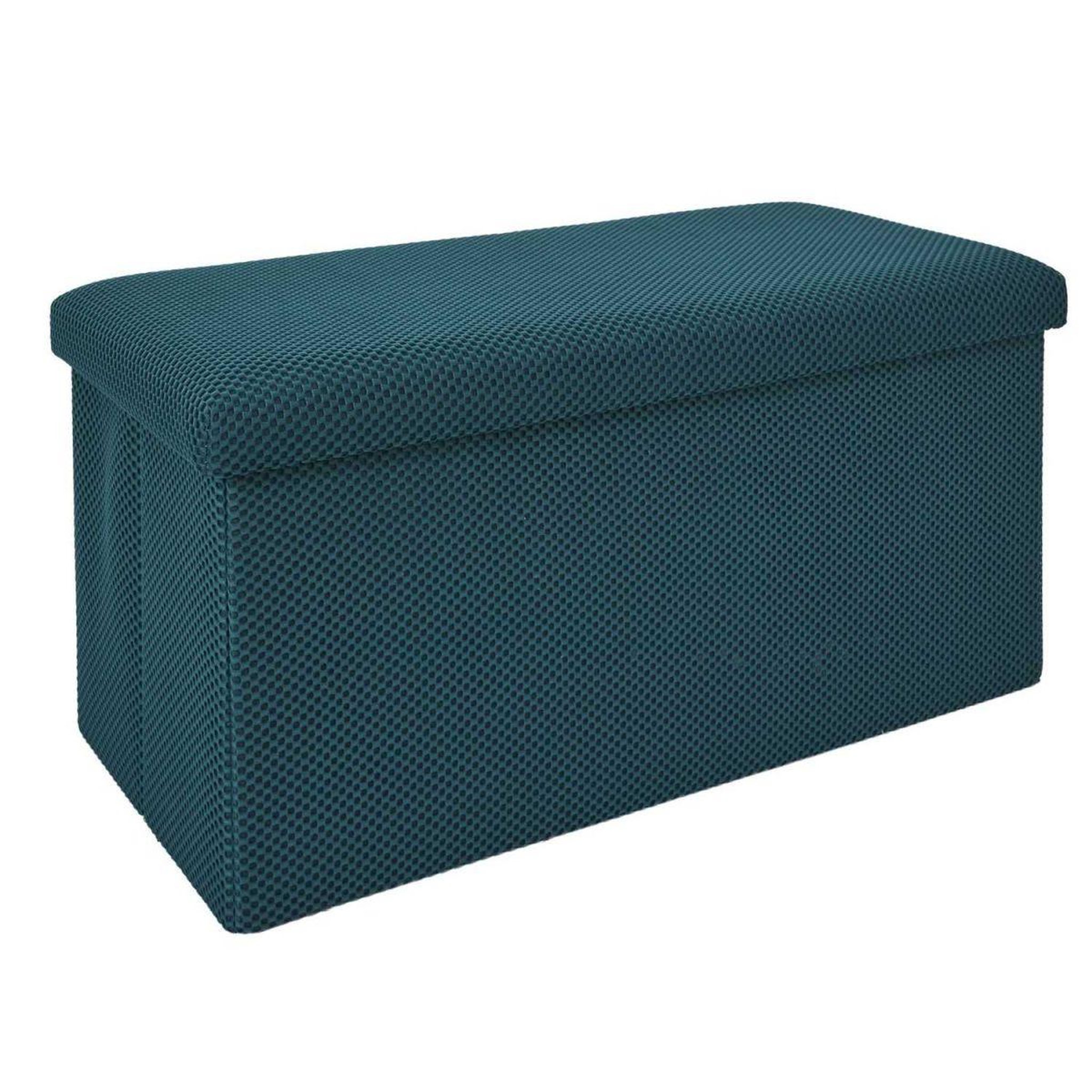 The Home Deco Factory Banquette coffre pliable  atome  76cm bleu
