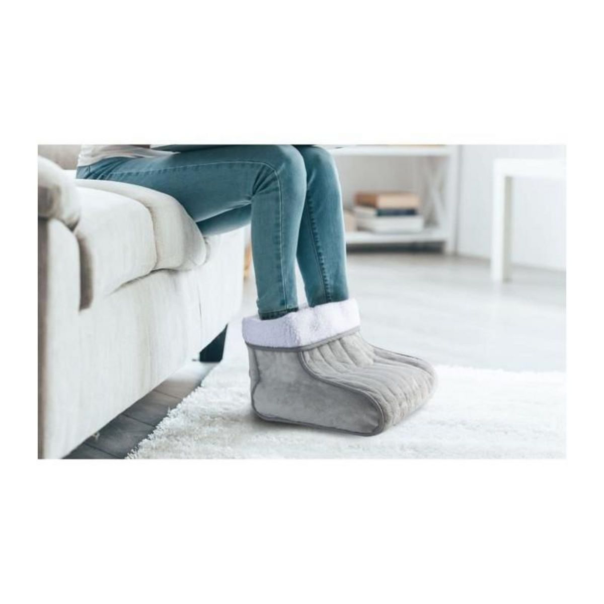 Domo Chauffe-pieds DOMO - Soulage l'arthrose et stimule la circulation - 3 niveaux de chaleur - Polyester - 30x30x24 cm