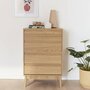 Voir la diapositive 5 : SWEEEK Commode de rangement décor bois. 4 tiroirs