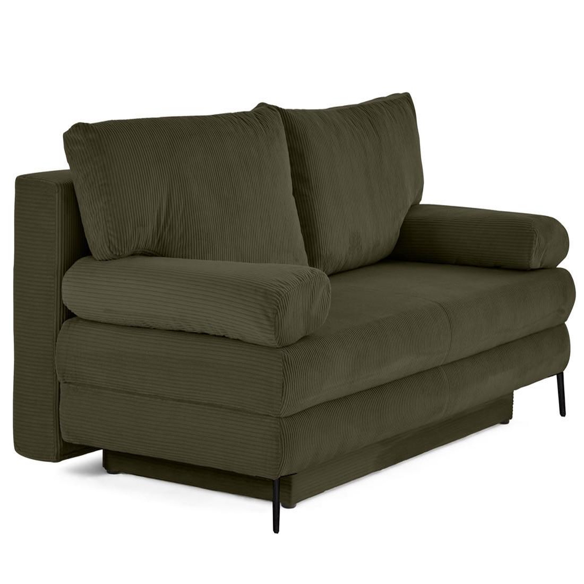 Voir la diapositive 4 : BEST MOBILIER Elton - canapé 3 places convertible avec coffre en velours côtelé