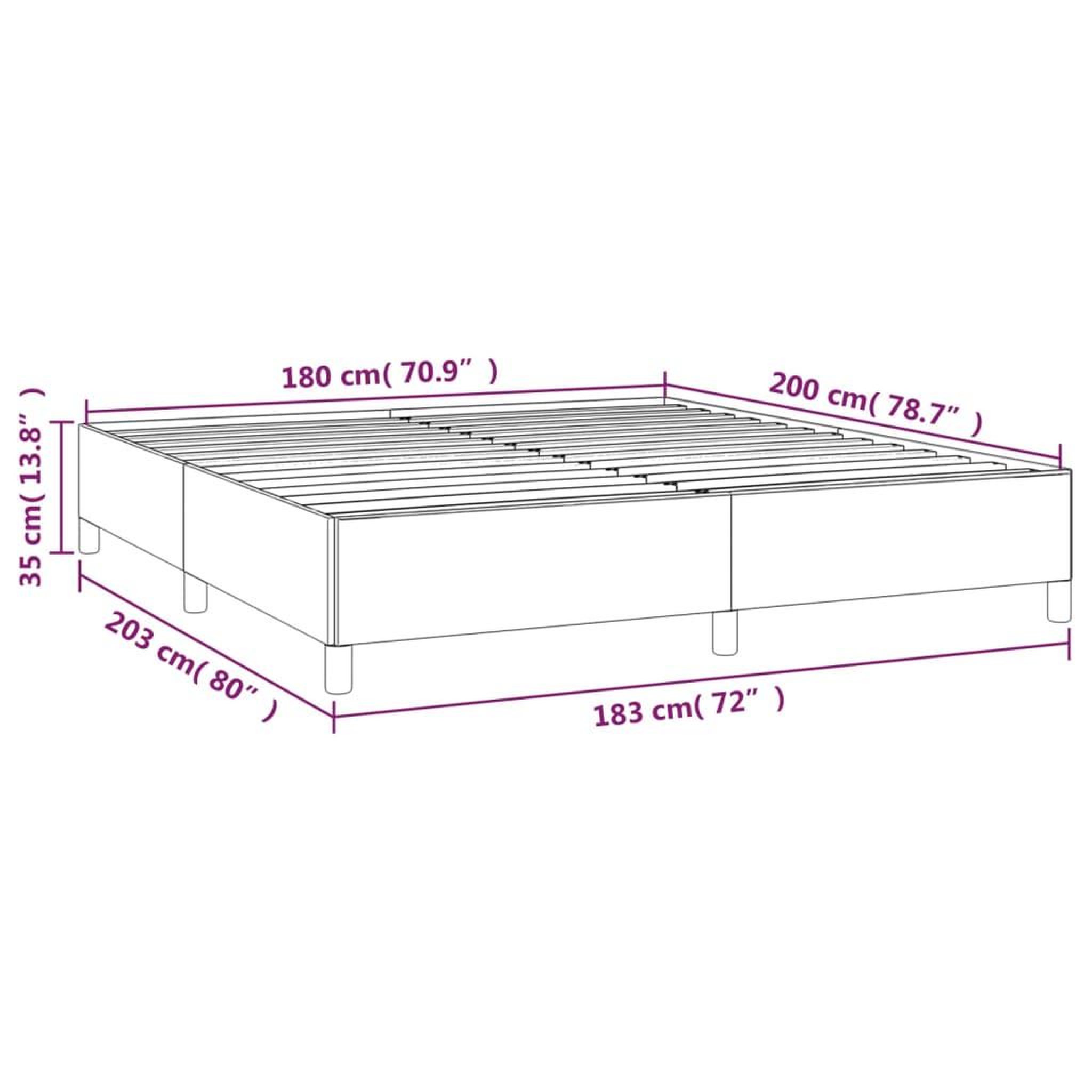 Voir la diapositive 6 : VIDAXL Cadre de lit sans matelas noir 180x200 cm velours