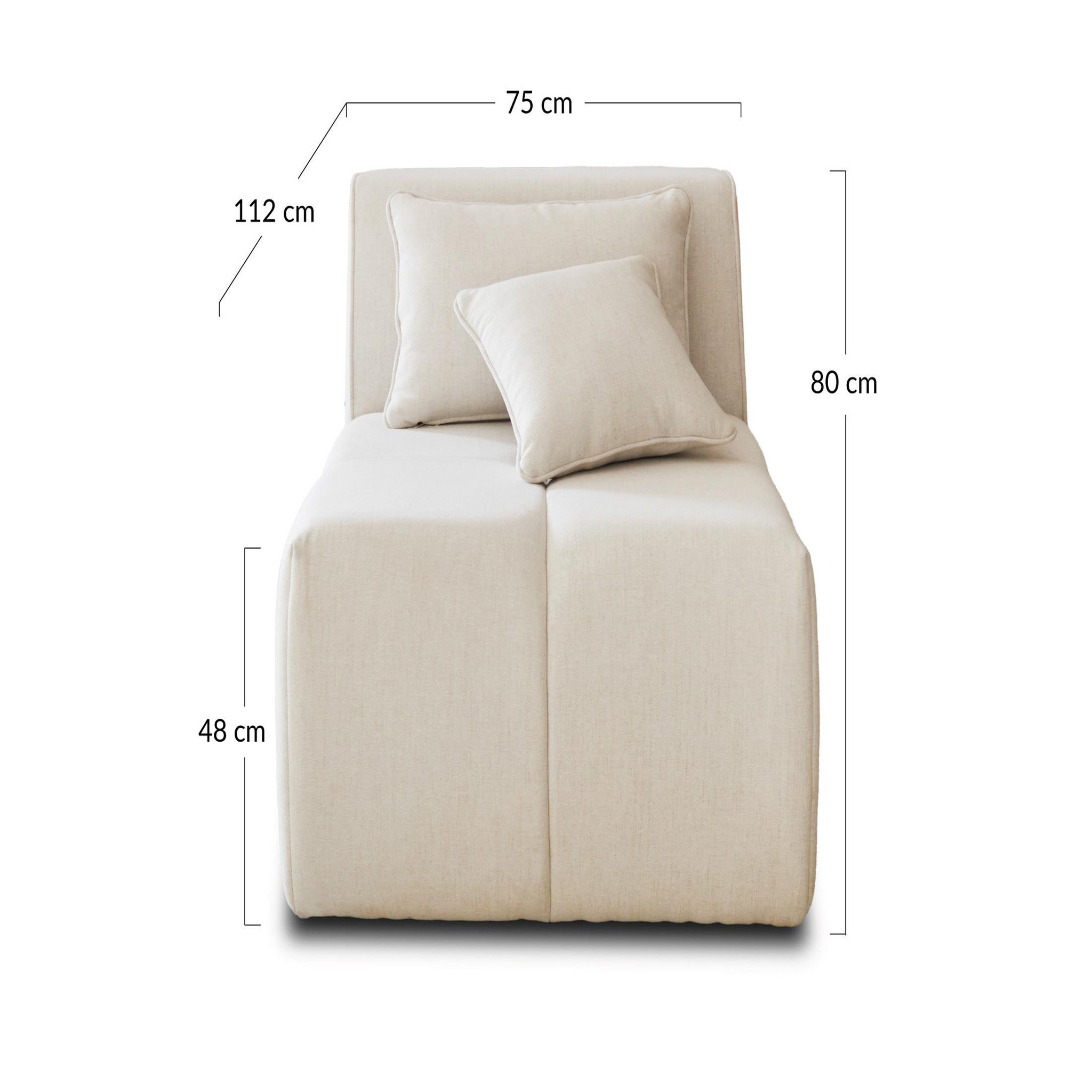 Voir la diapositive 6 : LISA DESIGN Caracas - module d'assise - en tissu