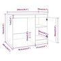 Voir la diapositive 6 : VIDAXL Bureau Chene fume 100x50x76 cm Bois d'ingenierie