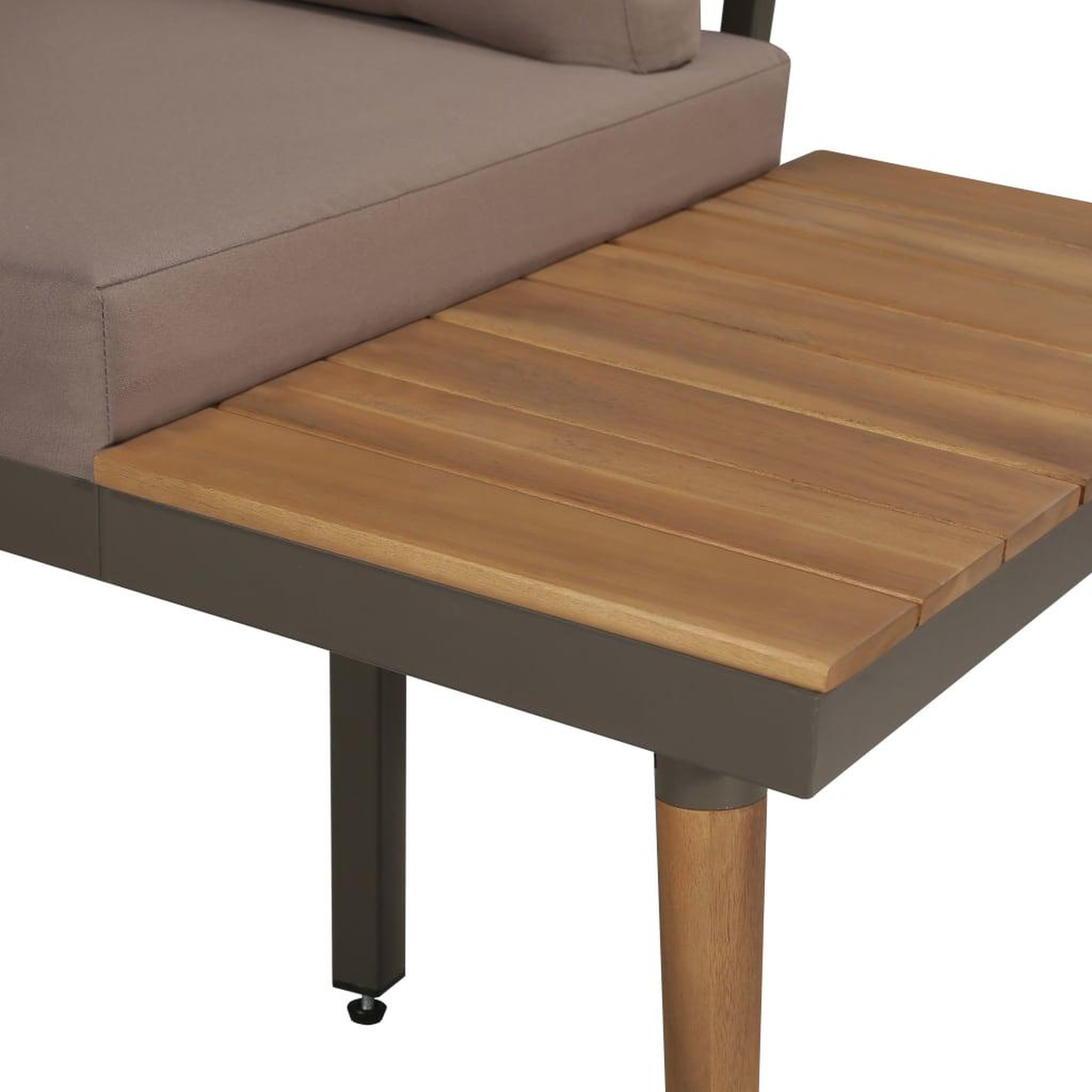 Voir la diapositive 3 : VIDAXL Salon de jardin 4pcs et coussins Bois d'acacia solide Marron
