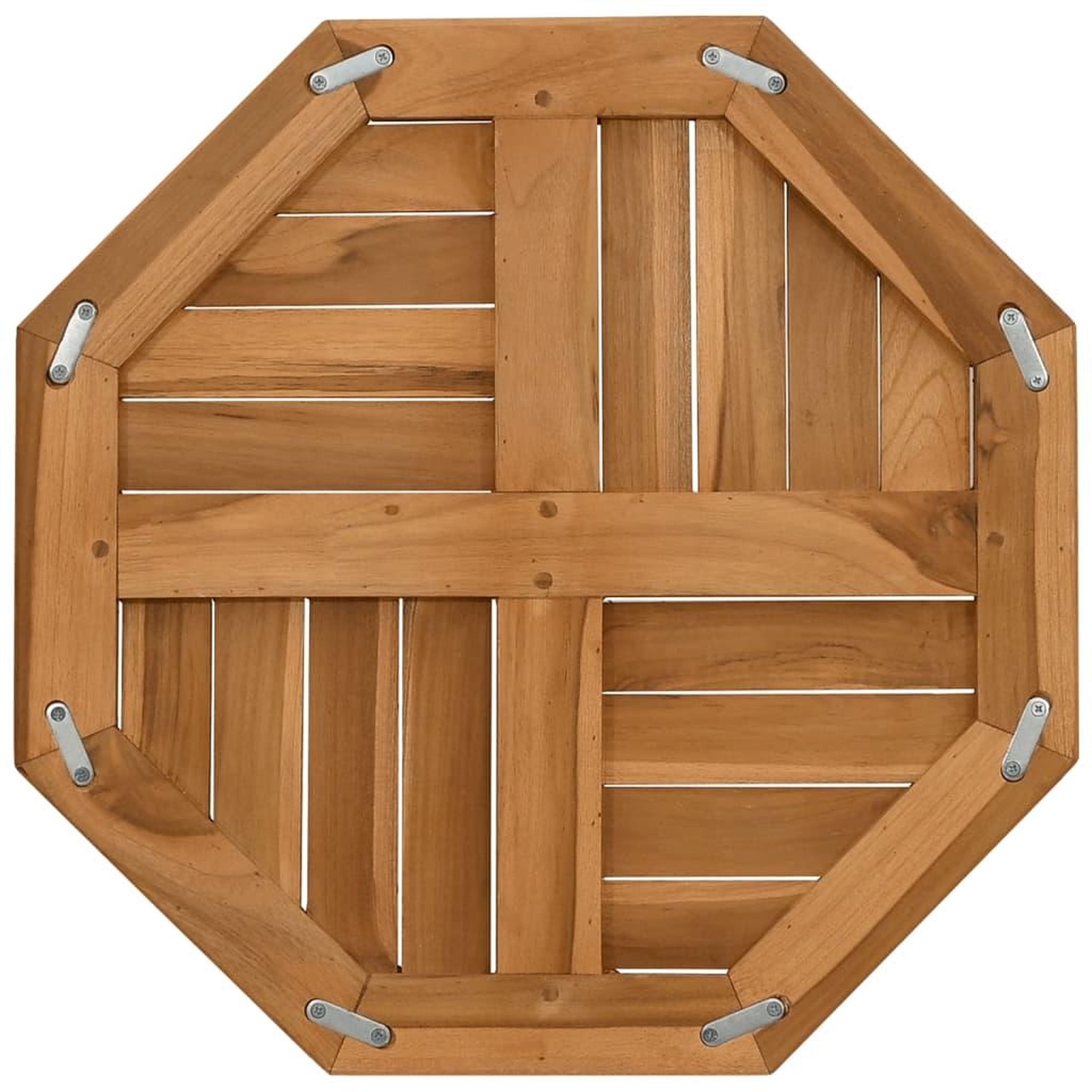 Voir la diapositive 5 : VIDAXL Dessus de table 50x50x2,5 cm octogonal bois de teck massif