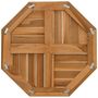 Voir la diapositive 5 : VIDAXL Dessus de table 50x50x2,5 cm octogonal bois de teck massif