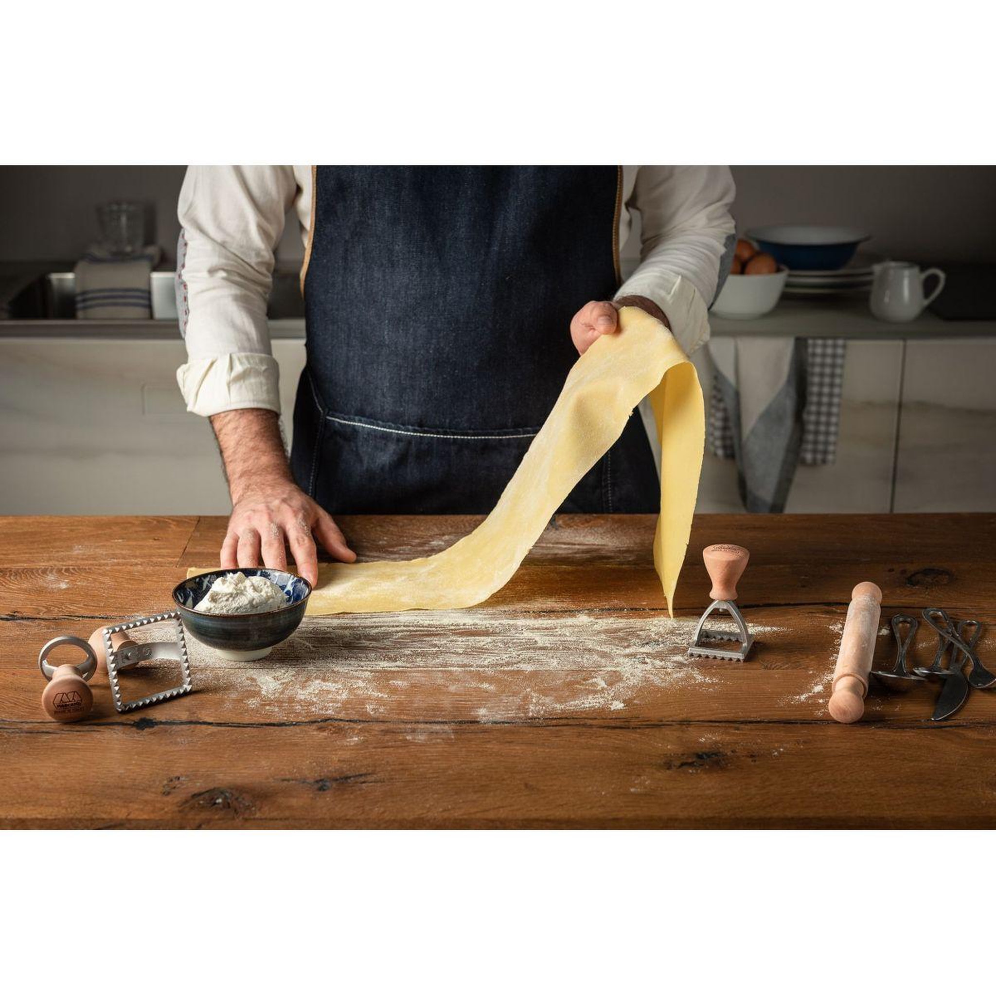 Voir la diapositive 4 : Marcato Découpe pâtes Decoupe pates carrees 5.8cm Atlas 150
