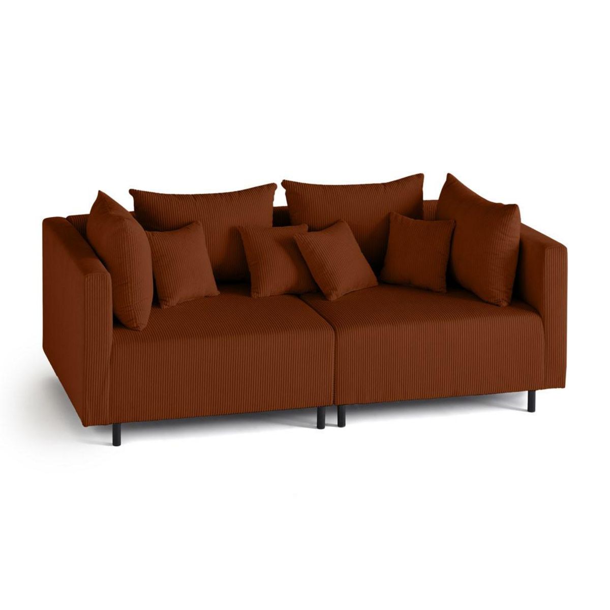 LISA DESIGN Edinburg - canapé modulable 2 places - en velours côtelé