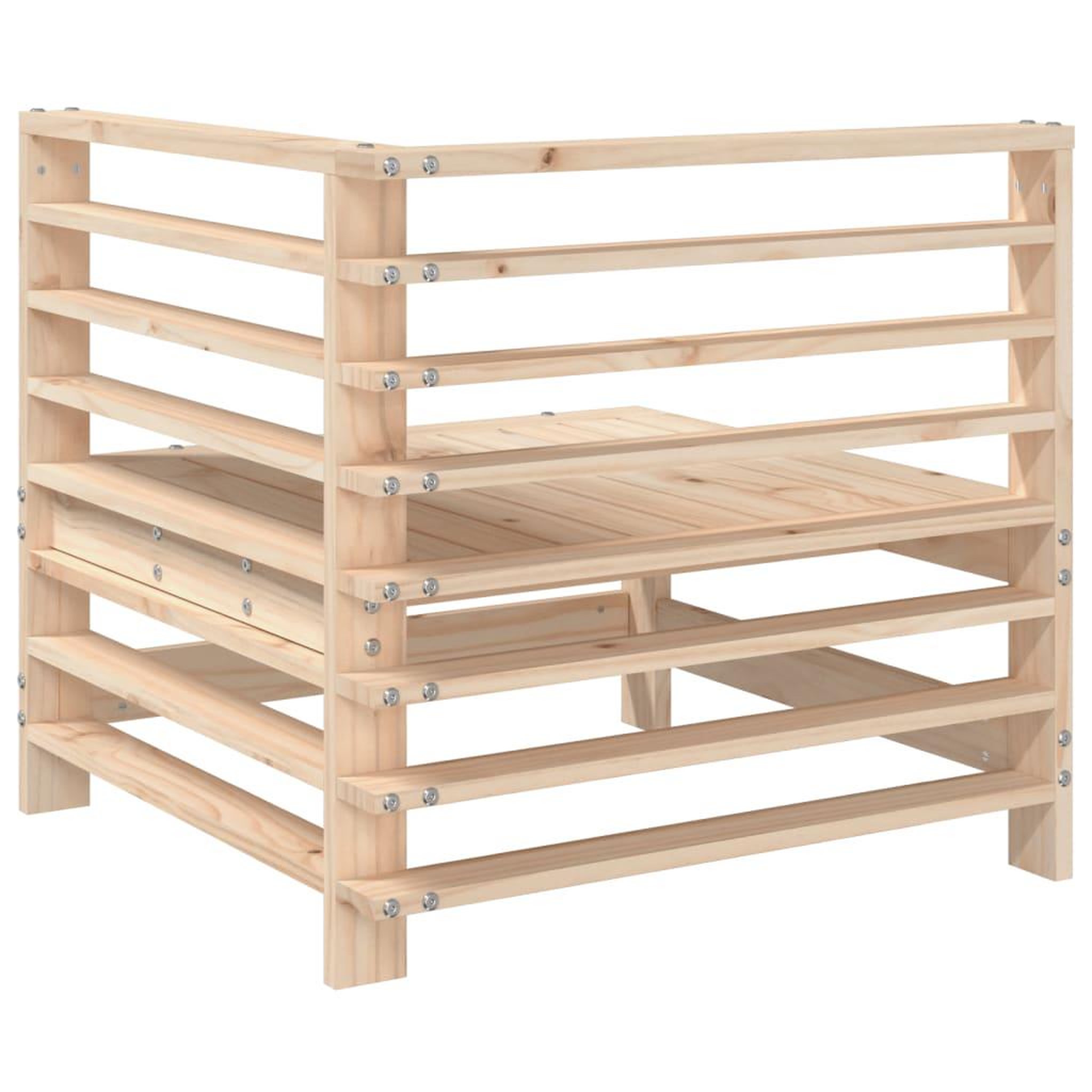 Voir la diapositive 3 : VIDAXL Canape d'angle de jardin bois de pin massif