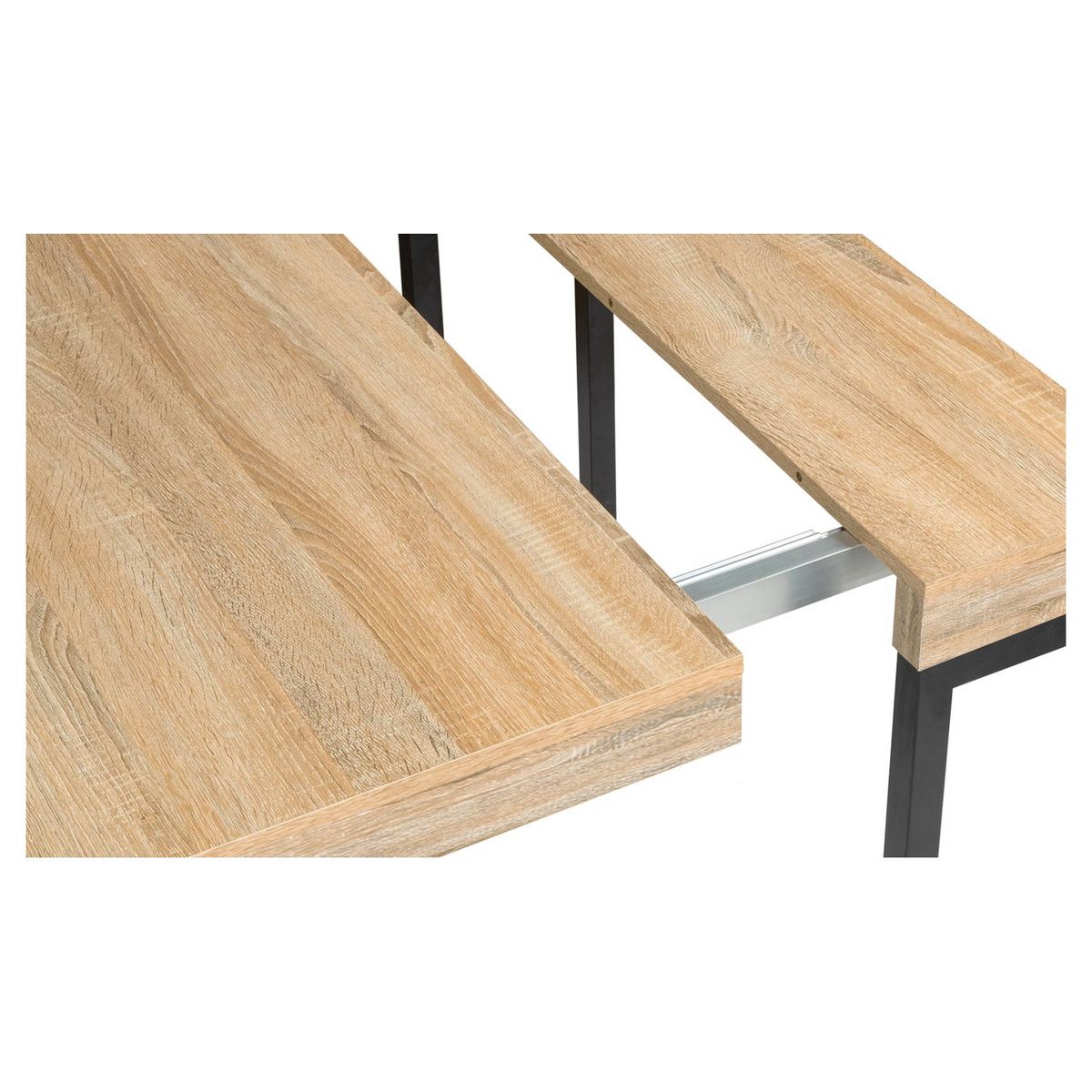 Table console extensible avec rallonges style industriel 45/235 cm HOUSTON  