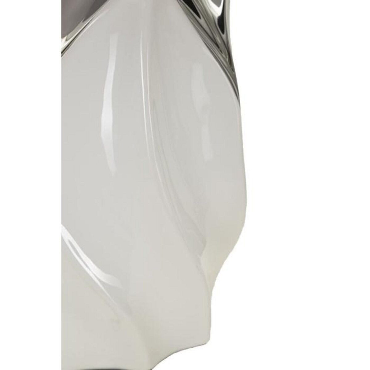 Paris Prix Lampe à Poser en Céramique  Shiney  51cm Blanc & Argent