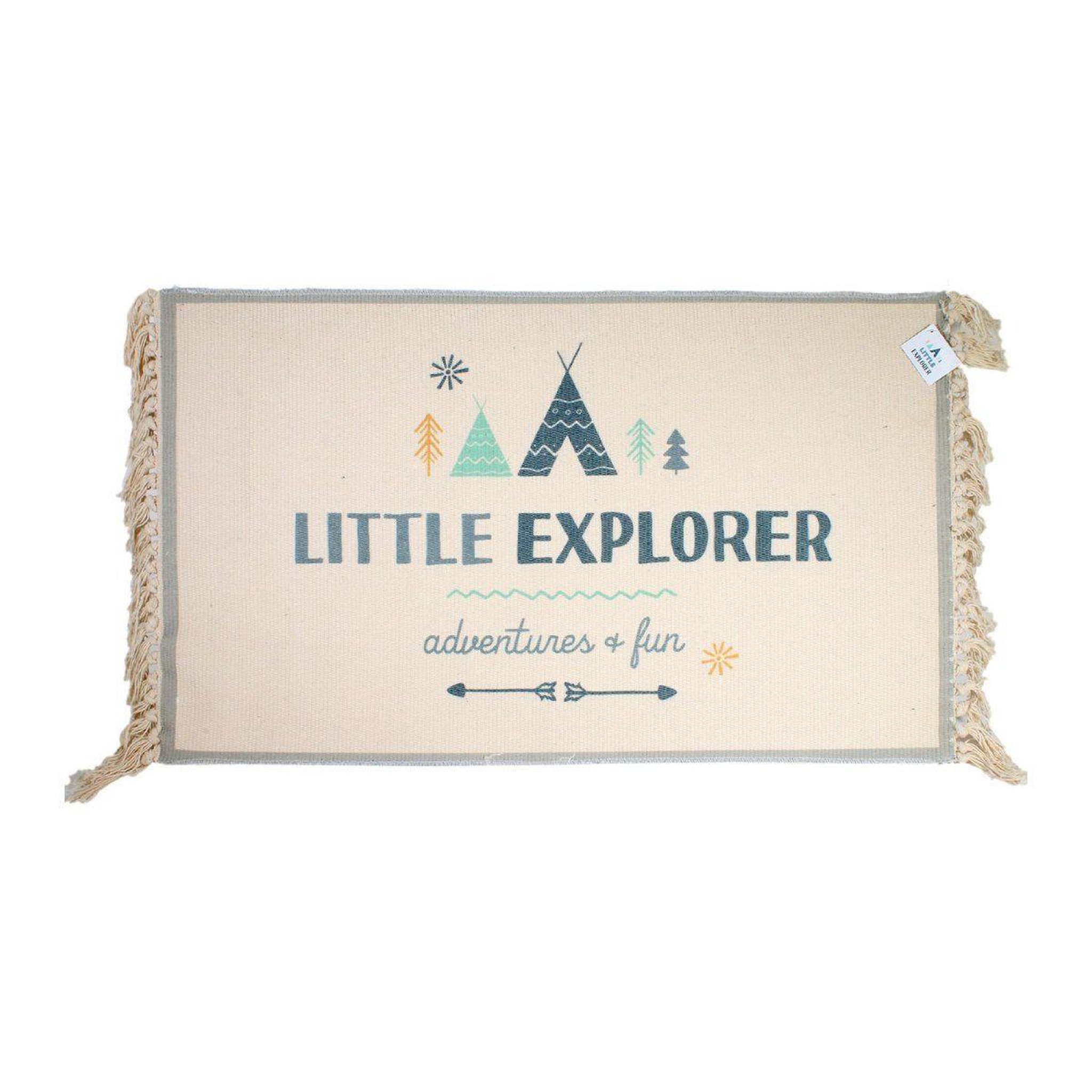 The Home Deco Factory Tapis déco enfant  little explorer  50x80cm naturel