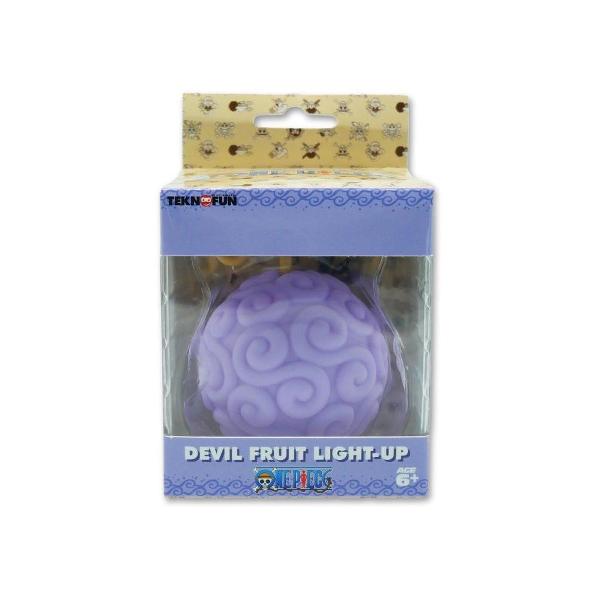 Voir la diapositive 2 : Teknofun Lampe LED figurine Fruit du Démon lumineux One Piece 8 cm avec dragonne, éclairage violet/rose, 2 modes fixe ou progressif