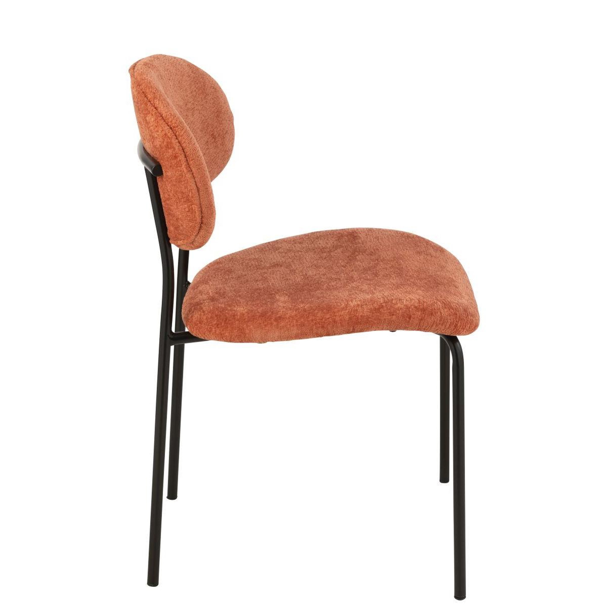 Voir la diapositive 3 : J-LINE Chaise design  anise  82cm orange rouille
