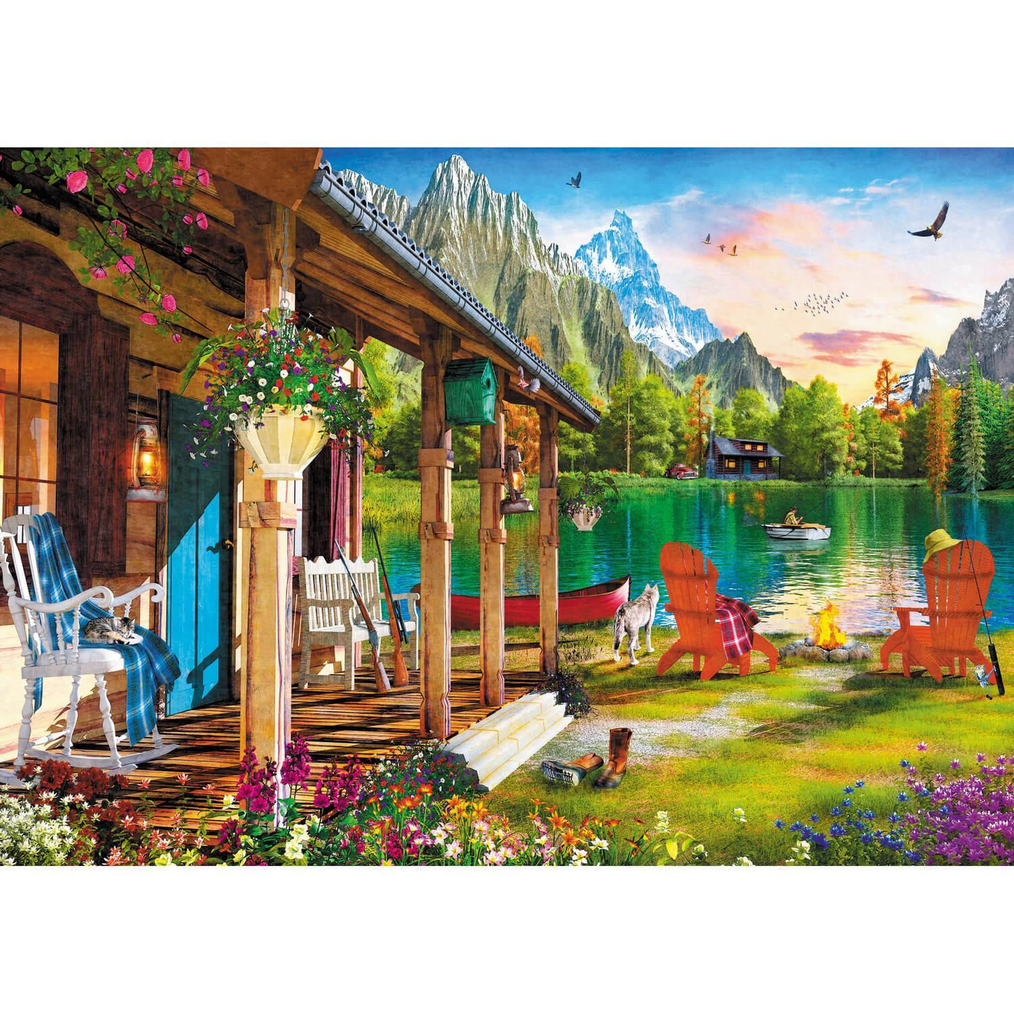 Voir la diapositive 1 : Trefl Puzzle 500 pièces : Cabane à la Montagne