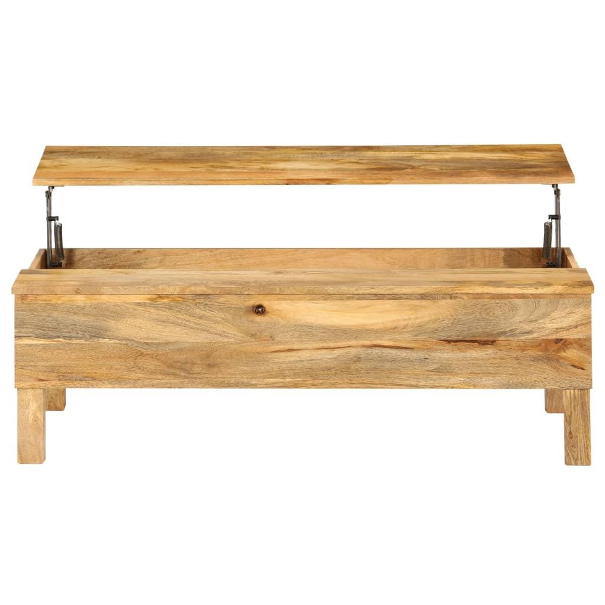 Voir la diapositive 5 : VIDAXL Table basse bois de manguier massif 110x55x35 cm