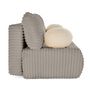 Voir la diapositive 6 : BEST MOBILIER Marvin - canapé 3 places convertible et coffre en fausse fourrure côtelée avec 2 coussins boule inclus