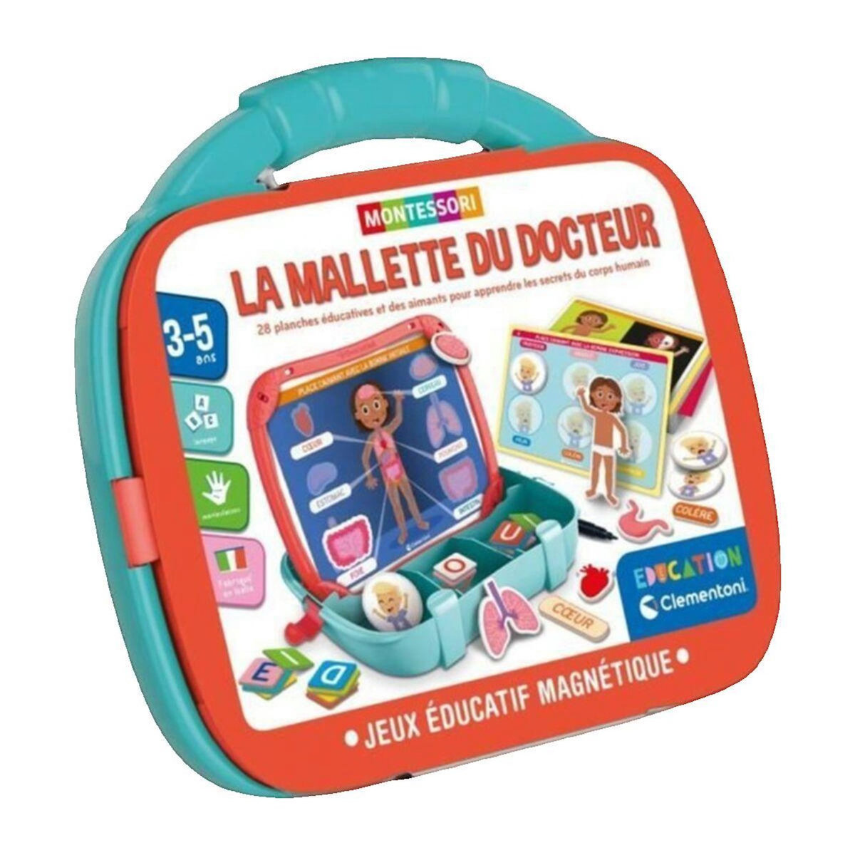 CLEMENTONI Mallette Éducative Clementoni jeu magnétique corps humain