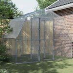 VIDAXL Cage a oiseaux avec porte argente acier galvanise