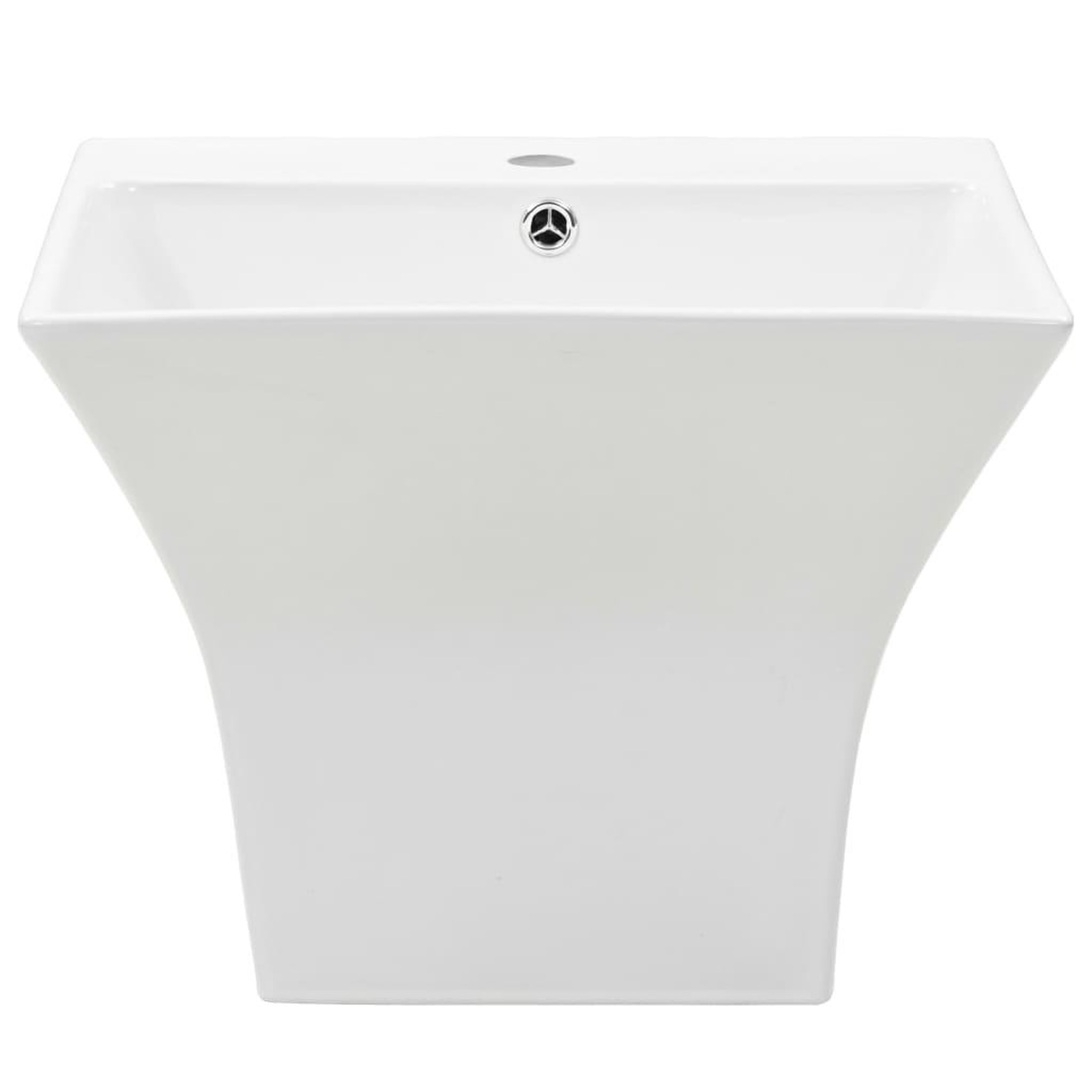 Voir la diapositive 3 : VIDAXL Lavabo mural Ceramique Blanc 500 x 450 x 410 mm