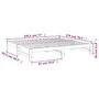 Voir la diapositive 6 : VIDAXL Lit coulissant sans matelas marron miel 2x(90x190) cm