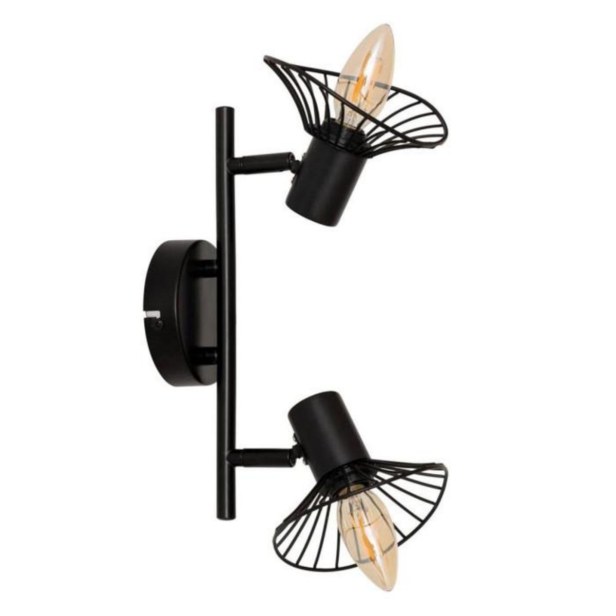 ATMOSPHERA Plafonnier 2 Lampes Orientables en Métal  Adelia  28cm Noir