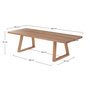 Voir la diapositive 4 : Rendez vous déco Table rectangulaire 10 personnes en bois de teck recyclé 260 cm-Marie