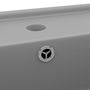 Voir la diapositive 5 : VIDAXL Lavabo carre a trop-plein Gris clair mat 41x41 cm Ceramique