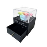 SC CRYSTAL Boite à bijoux décorée d'une rose éternelle - stabilisée multicolore